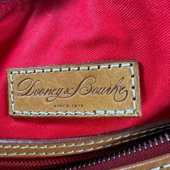 Dooney & Bourke Paige Hobo Bag Purse Dandelion Yellow Pebbled Leather Duck Logo - Picture 11 of 11